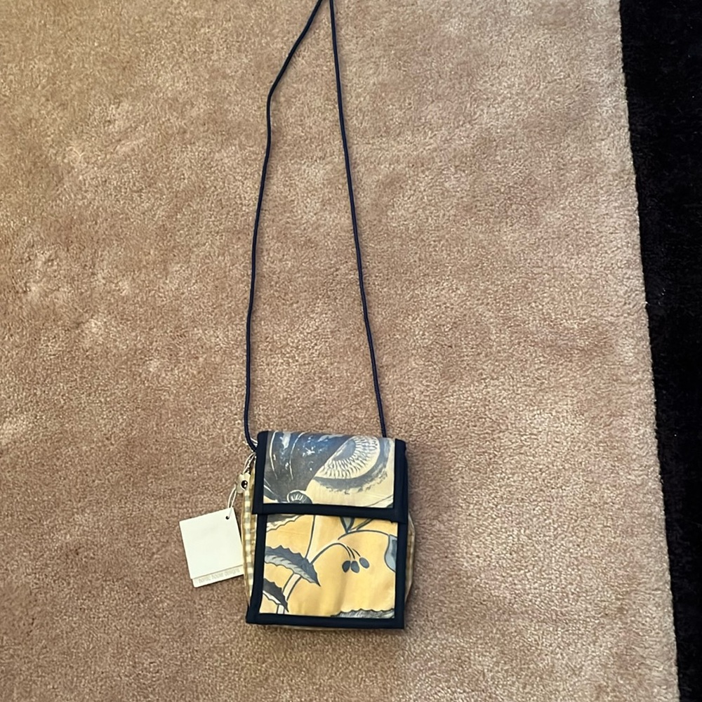 NWT Nordic House messenger bag, 4 1/2”x 6”, adj. strap, holds phone, money, etc.